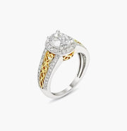 Bague à rayures bleues
